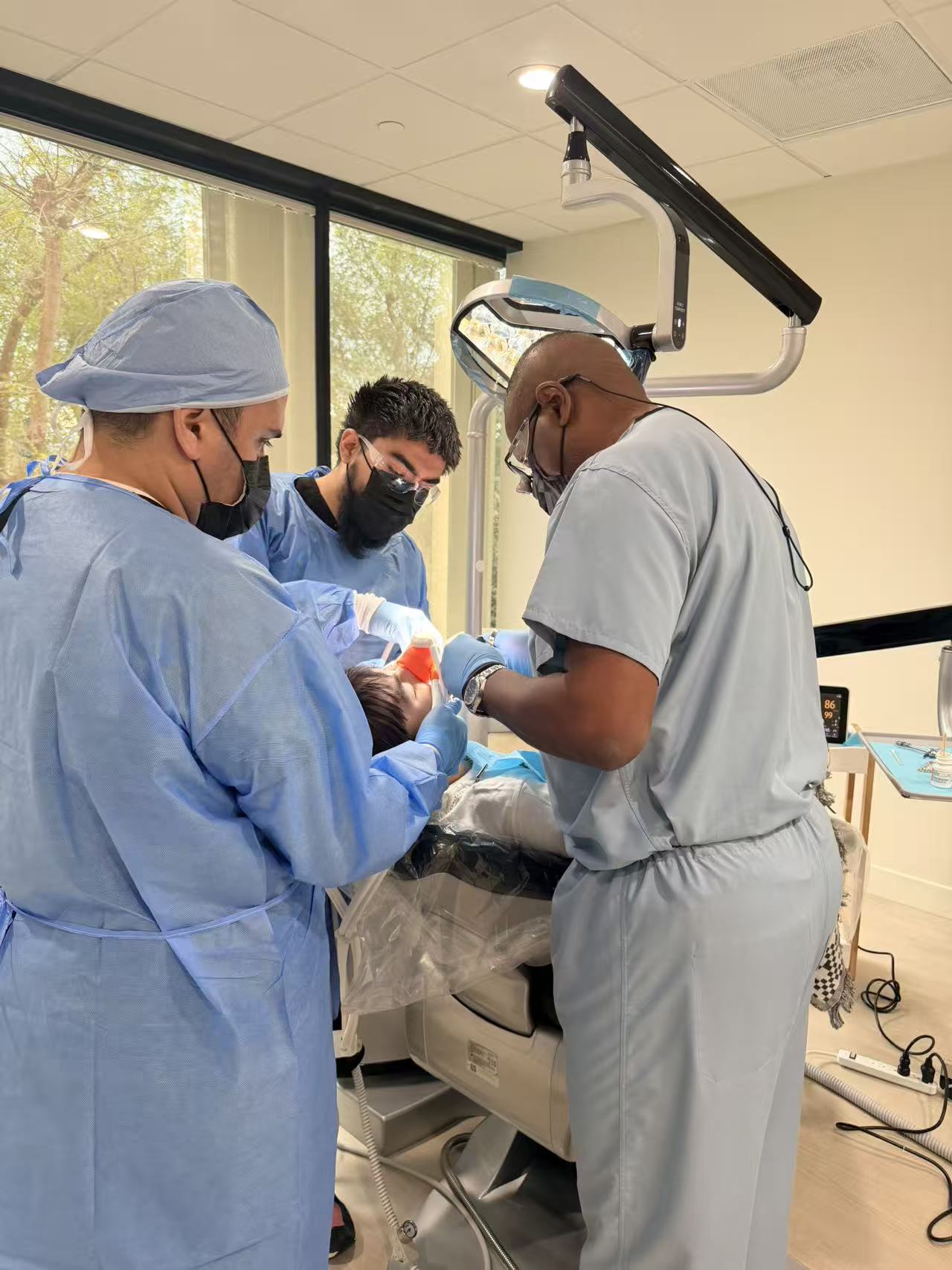 Surgery team in action